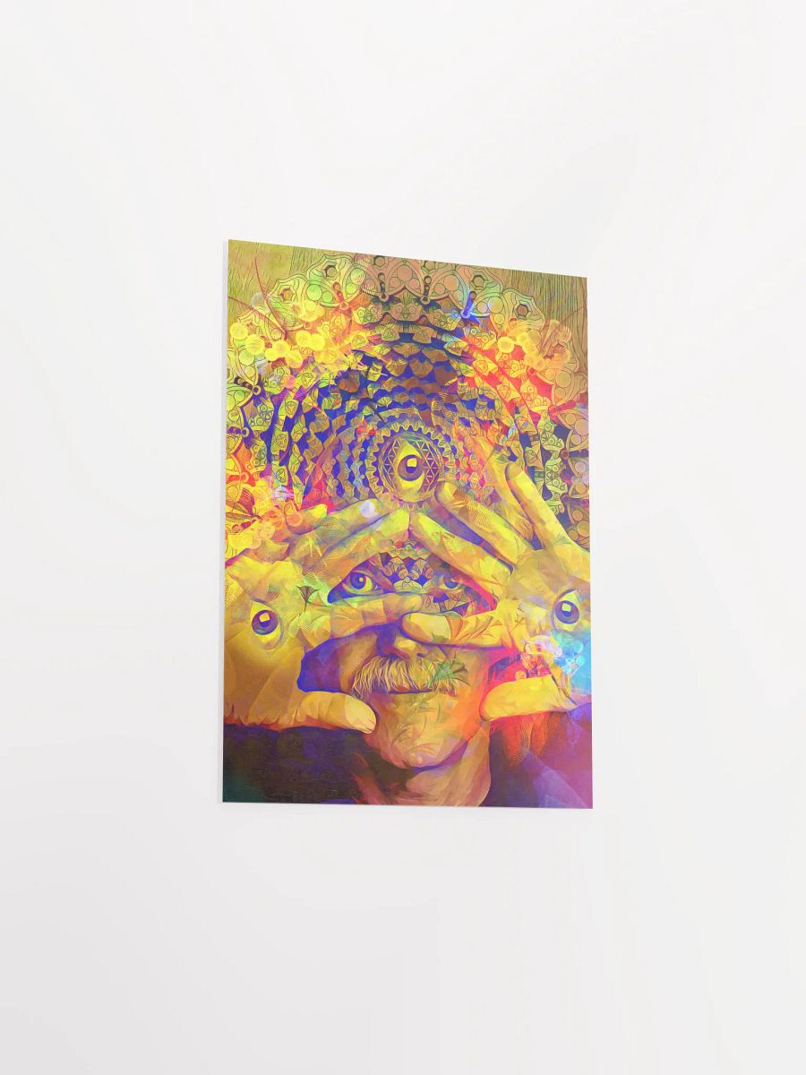 Psychedelic Visionary Portrait: Ram Dass and the Infinite Third Eye Mandala product image (7)