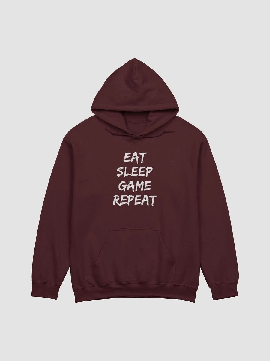 Eat Sleep Game Repeat Hoodie White Text product image (9)
