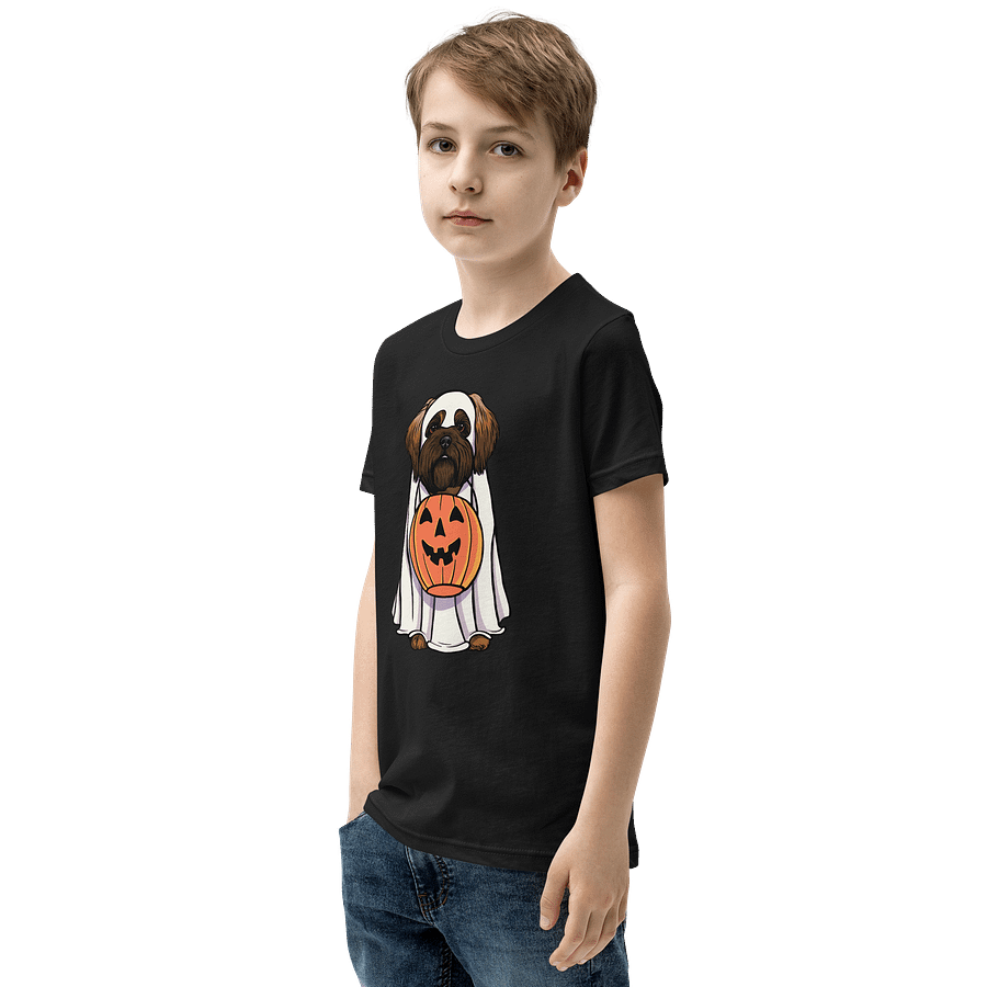 Halloween Shih Tzu(Red, Black Mask) Youth T-Shirt product image (4)