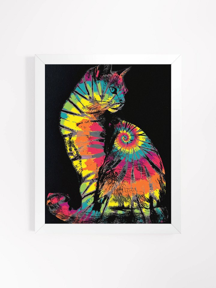 Psychedelic Feline Matte Unframed Wall Art Paper Canvas product image (2)