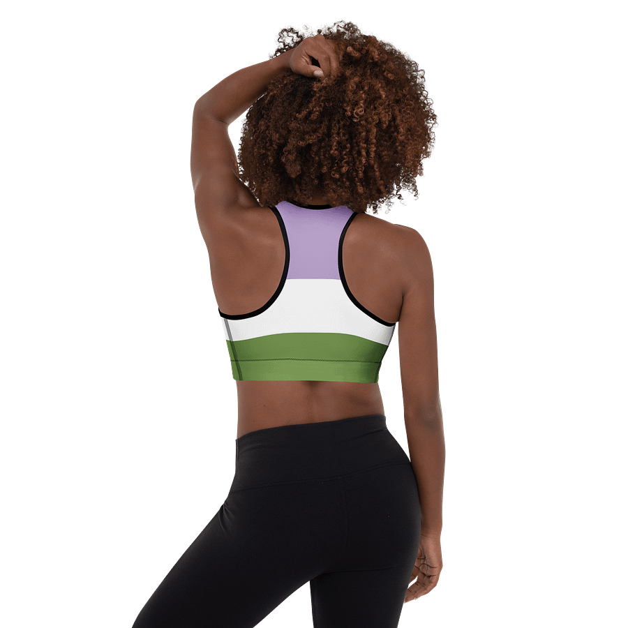 Genderqueer Pride Flag Padded Sports Bra product image (3)