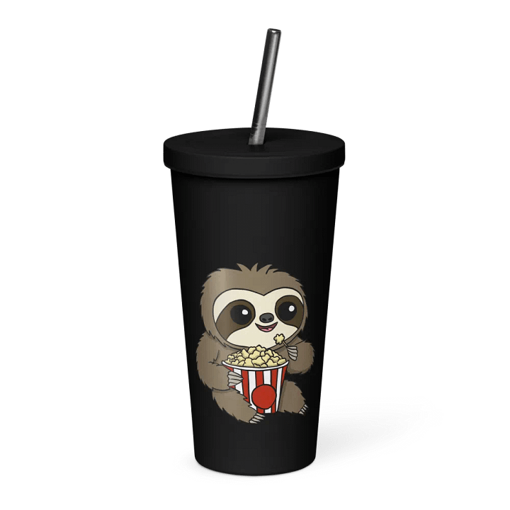 Insulated Tumbler with a Straw - Popcorn product image (1)