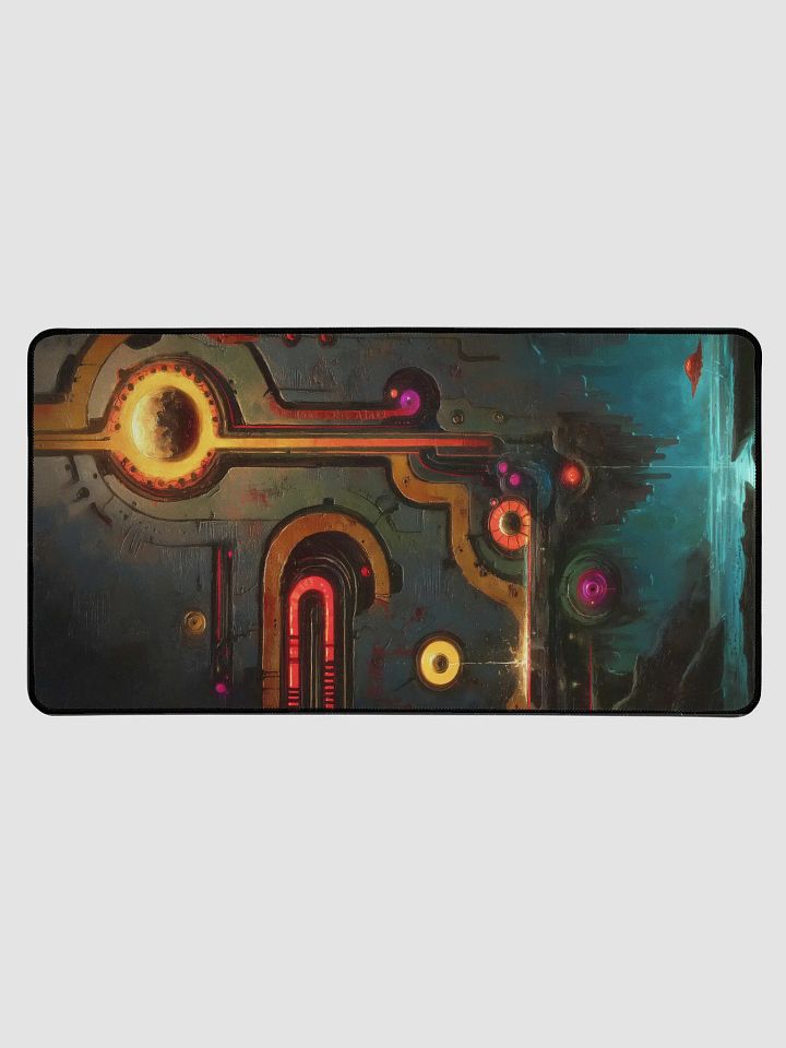 Mechanical Sun - Futuristic Circuit Art Mouse Mat product image (1)