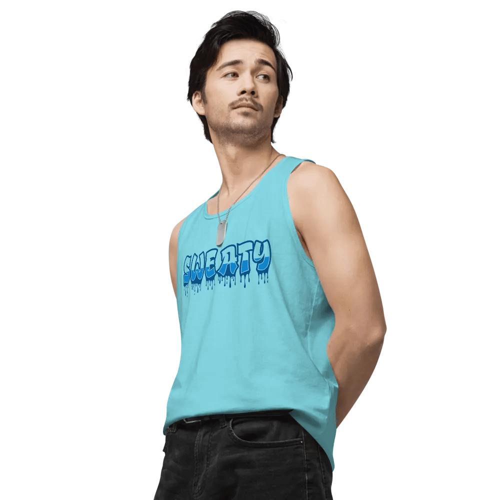 Sweaty Blue Logo Tank Top product image (19)