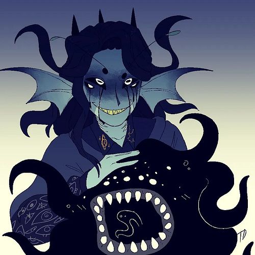 Evil little creature~ but which one? #artistsoninstagram #art #artfight #artfight2022 #teambloom #eldritchhorror