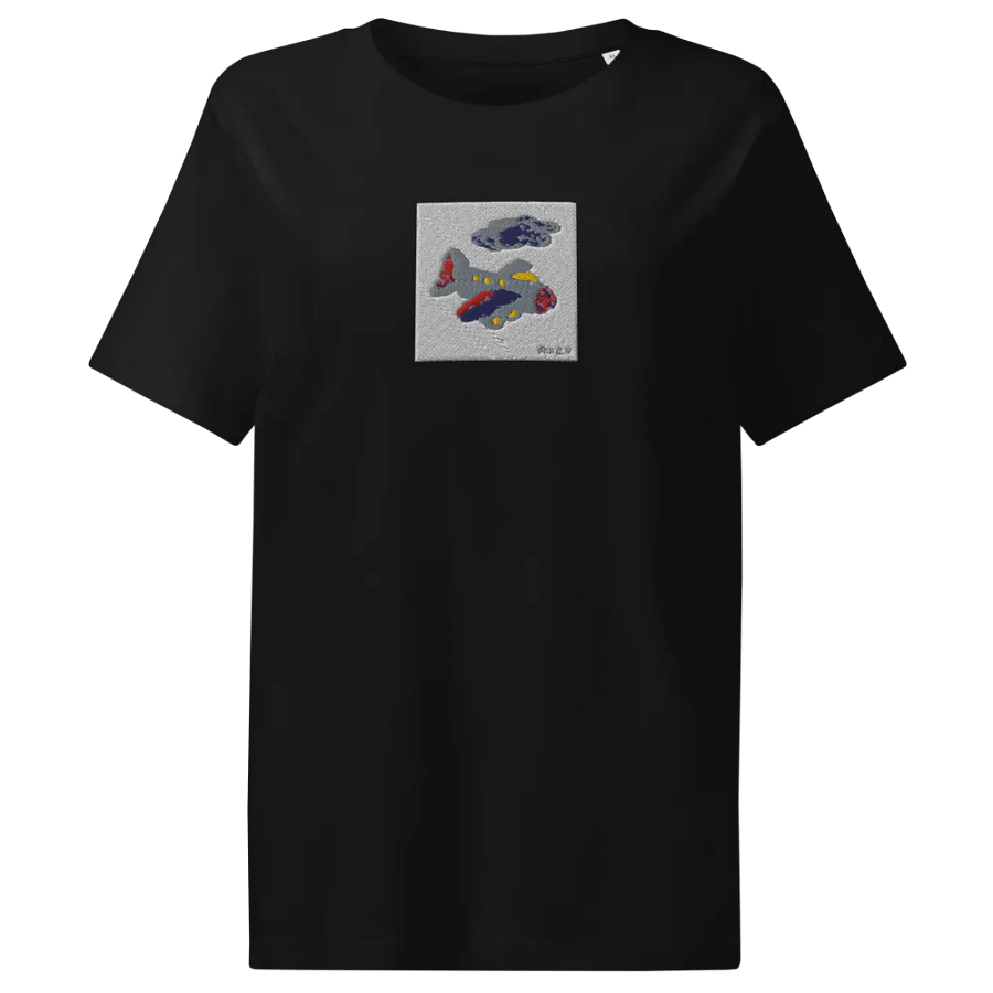 Kid Airplane (Stanley/Stella Women's Organic Ribbed Neck T-Shirt) product image (1)