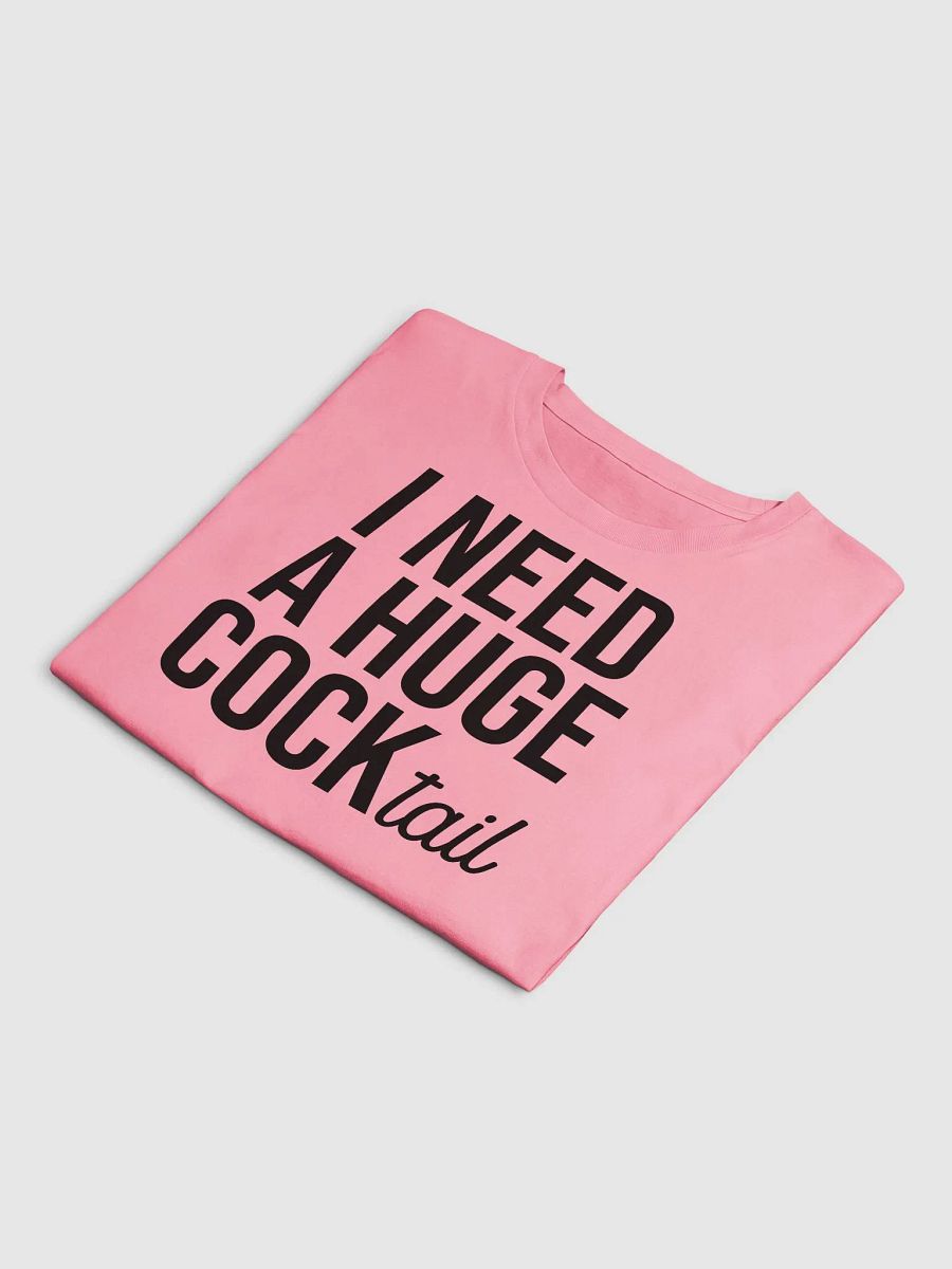 'I Need a Huge COCKtail' Crop Top- Black Font product image (8)