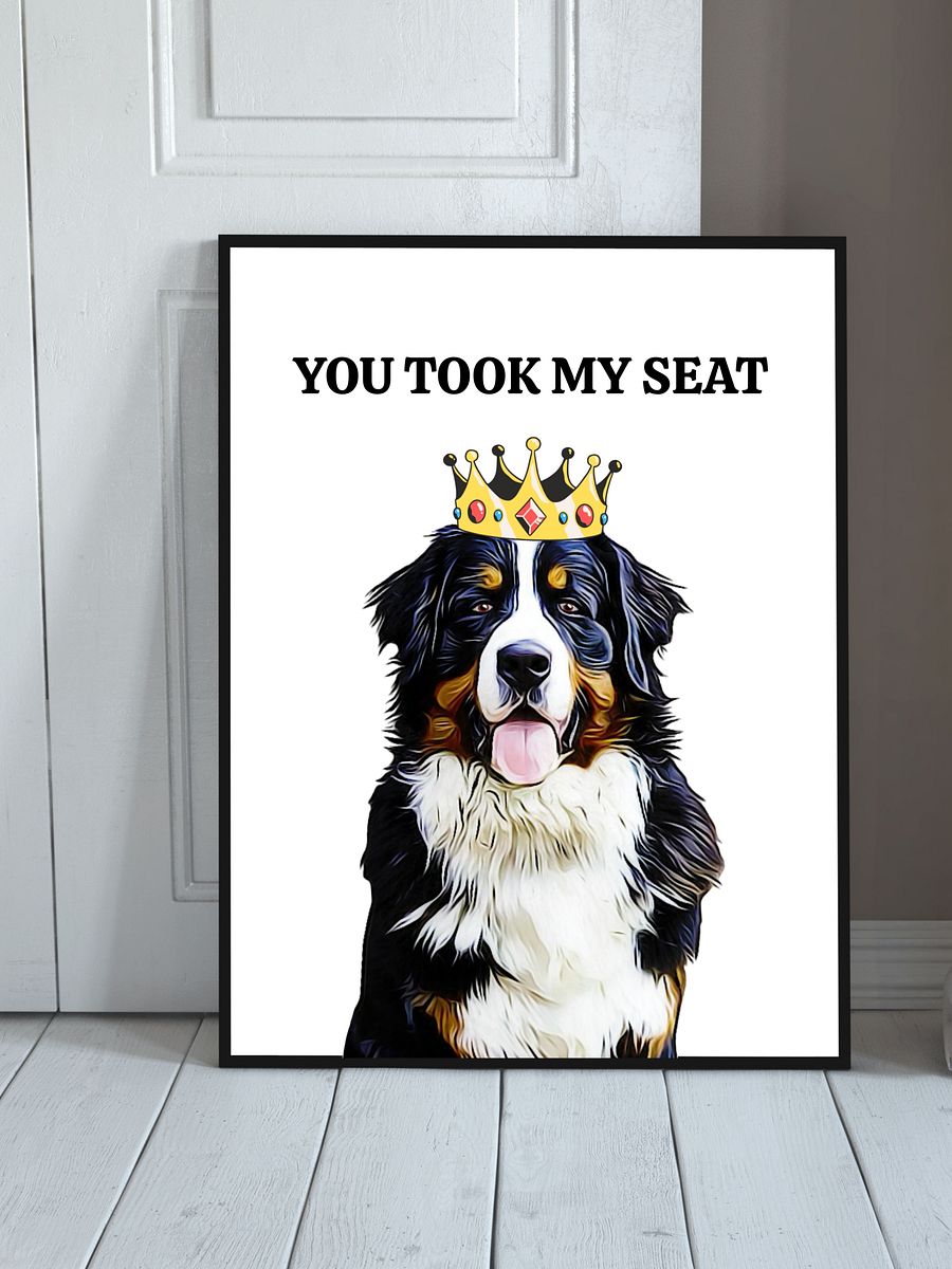 Border Collie With Crown Bathroom Downloadable Wall Art product image (6)