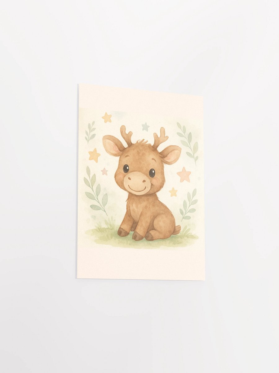 Baby Moose Dreamscape | Pure White Serenity Poster product image (34)