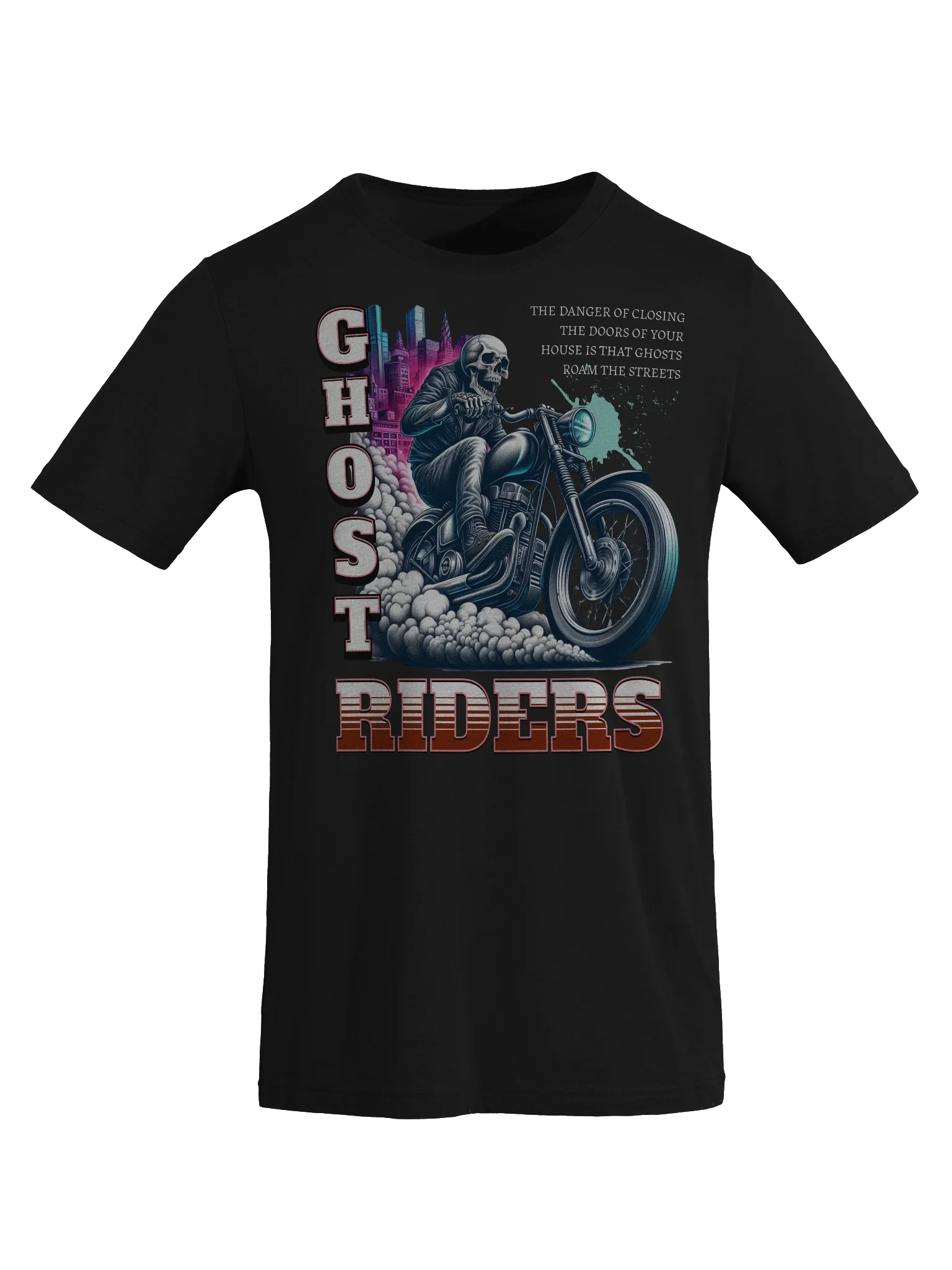 Bold Ghost Rider Skull Graphic T-Shirt for Everyday Wear product image (71)