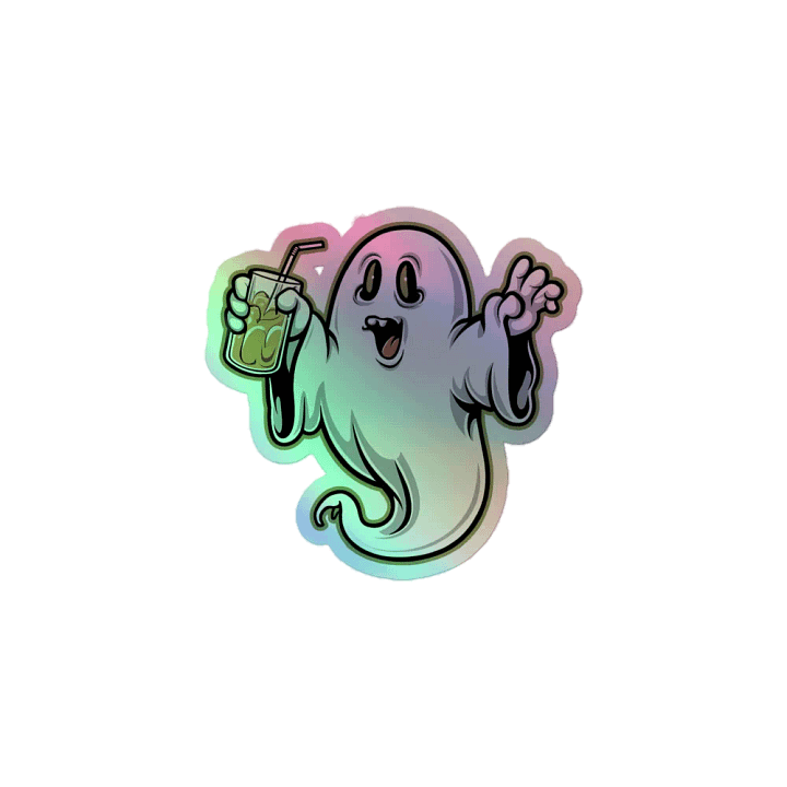 Drunk Ghost Holographic Sticker Sheet product image (1)