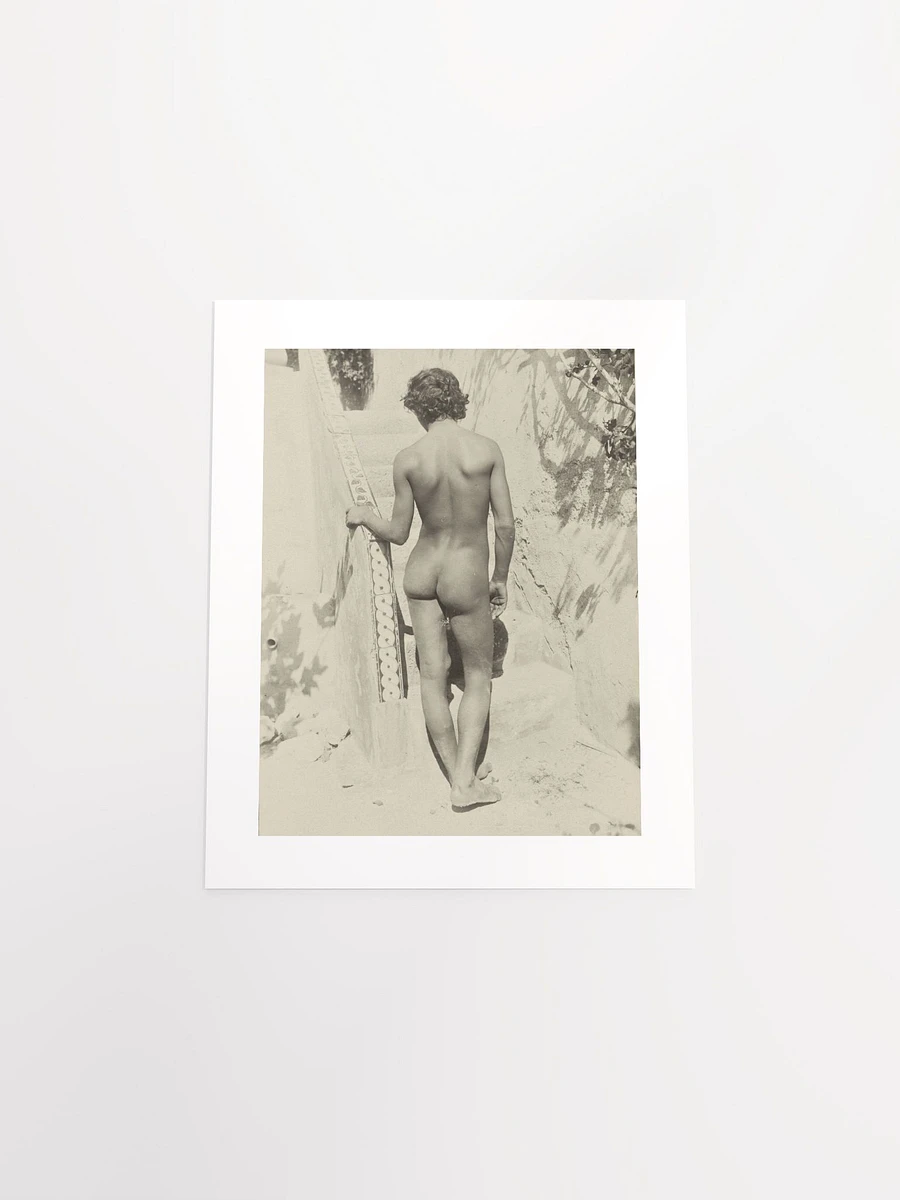 Nude Youth At Staircase by Wilhelm von Gloeden (c. 1890) - Print product image (4)