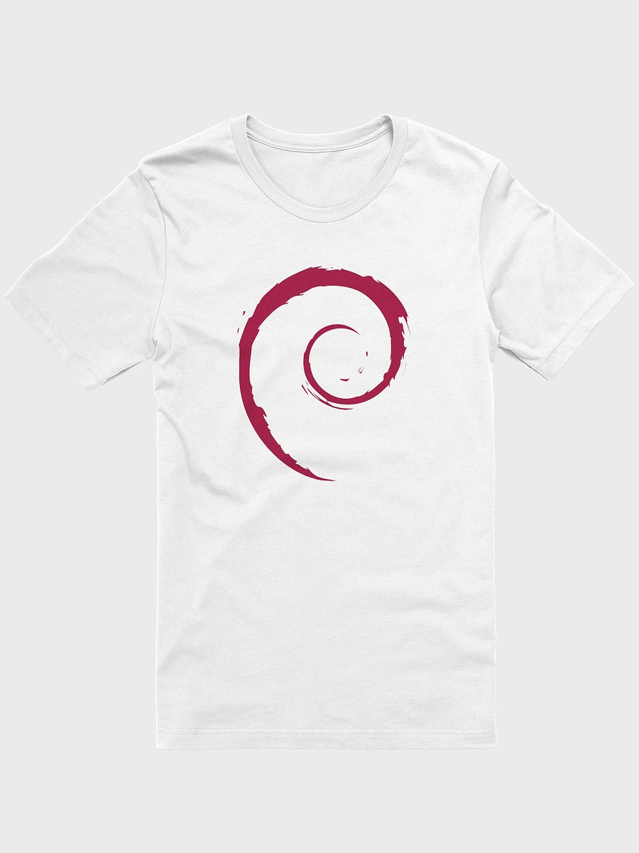 T-Shirt with Debian Swirl (White Version) product image (6)