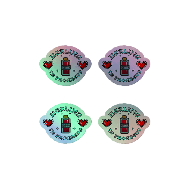 Healing In Progress Kiss-Cut Holographic Sticker Sheet (Set of 4) product image (2)