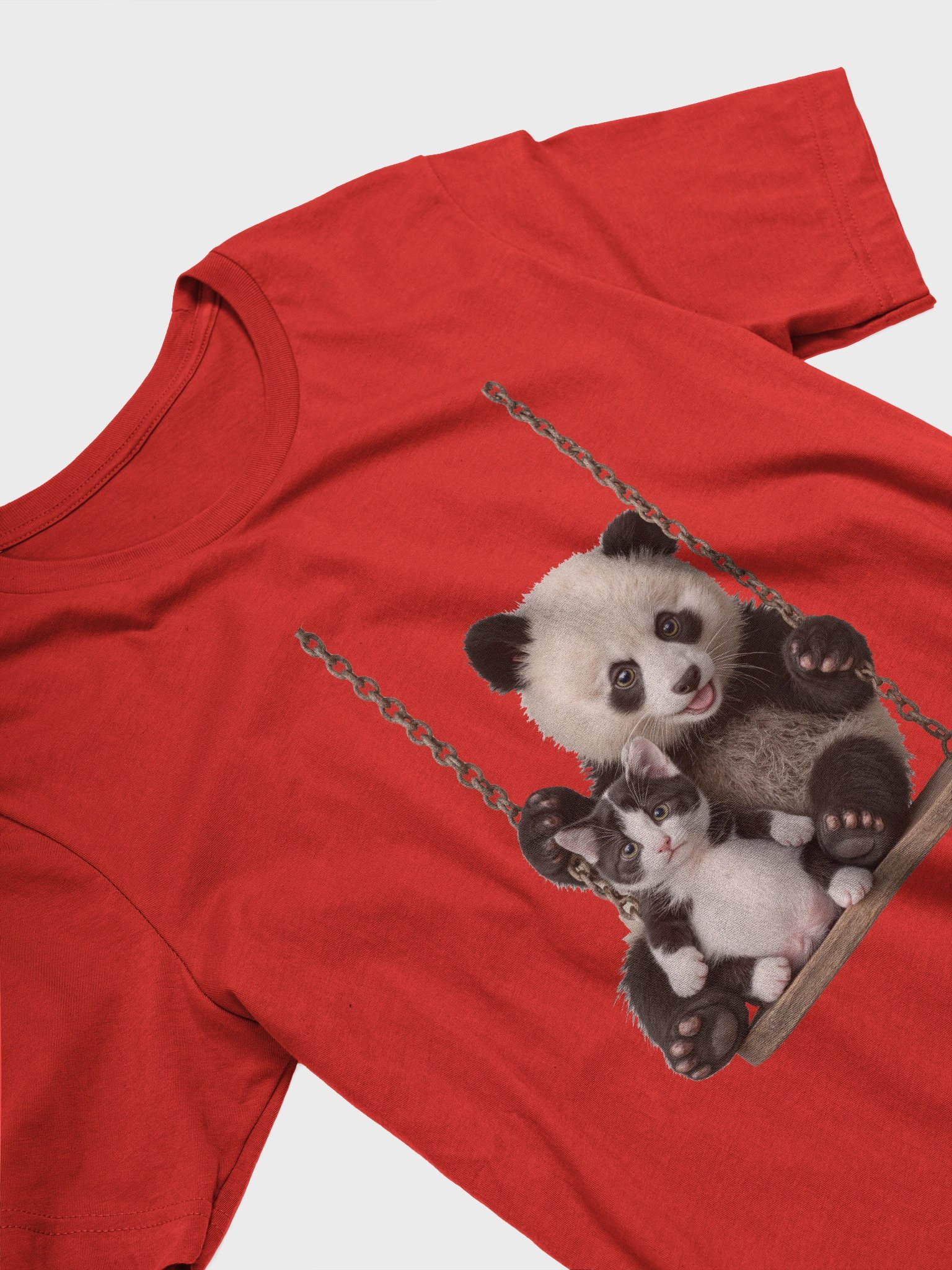 Panda and Kitten Swing Duo T-Shirt product image (30)