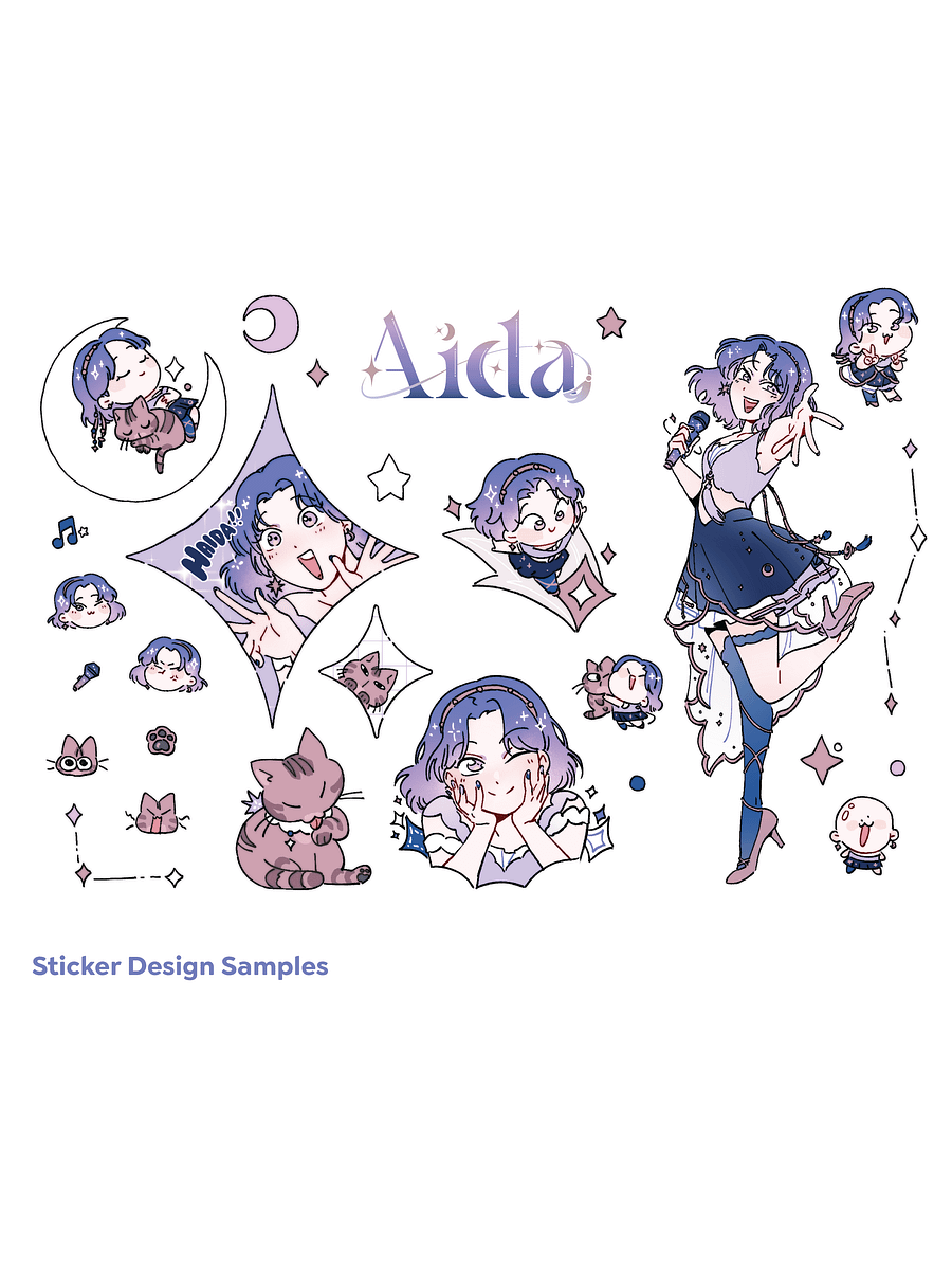 Aida Lyra Sticker Sheet product image (2)