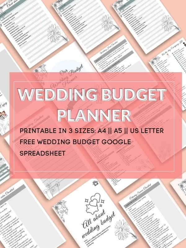 Wedding Budget Planner Printable product image (1)