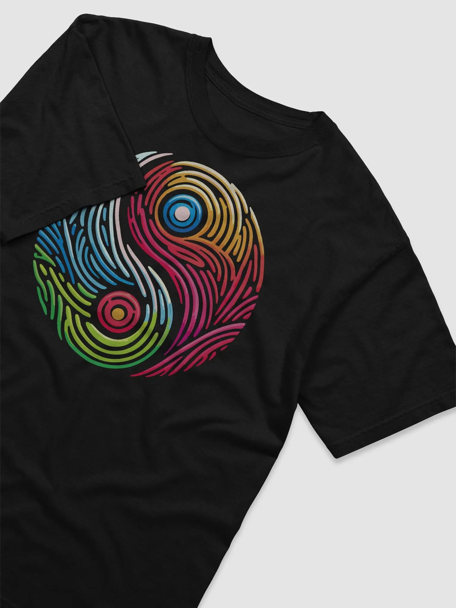 Spiral Balance Tee | Multi-Color Sacred Yin Yang Art product image (3)