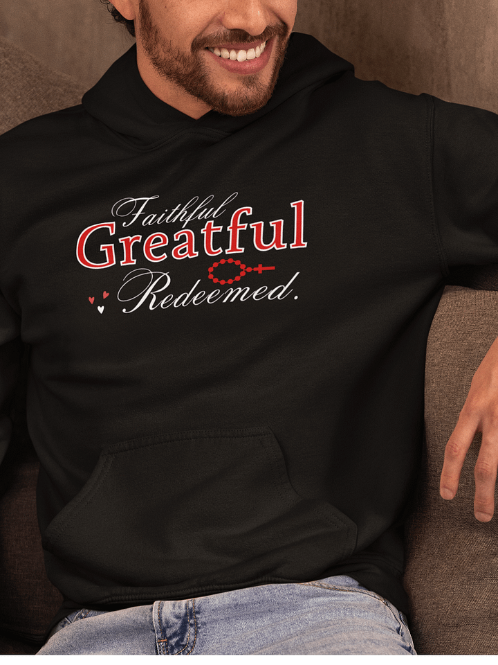 Faithful, Grateful, Redeemed Christian Gildan Hoodie product image (1)