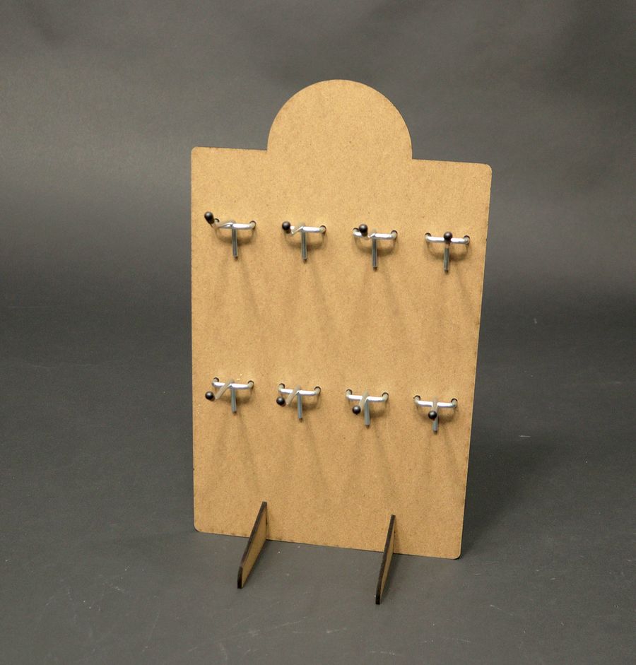 Laser cut template for keychain display rack. SVG file. product image (3)