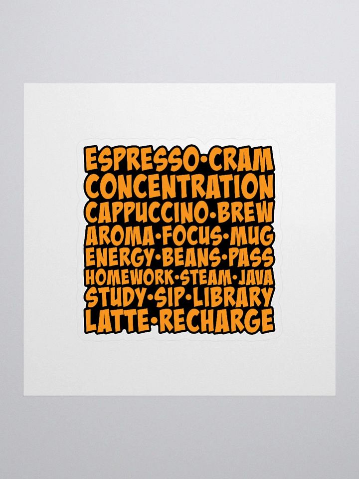 Show Your Love for Coffee and School with This Fun Sticker product image (2)