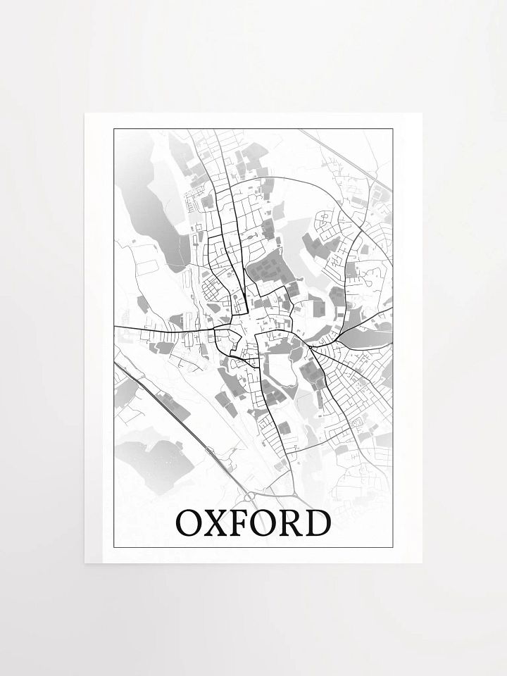 Oxford, England, city map print product image (1)