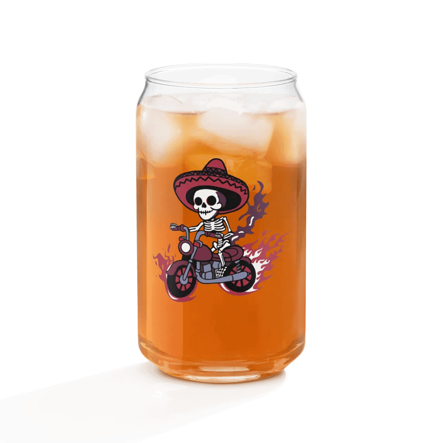 Bone to be Wild 16oz Can-Shaped Drinking Glass product image (5)