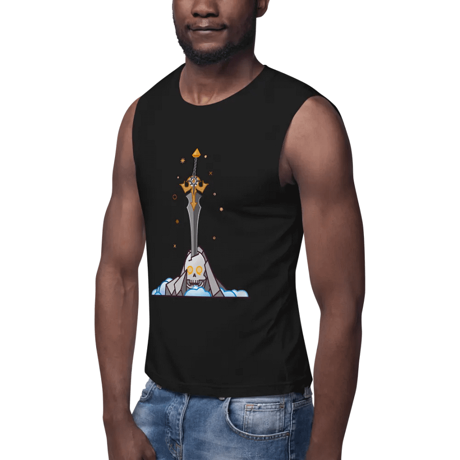 Sword in the Skull - Argent Variation - Men's Style Muscle Tank product image (7)