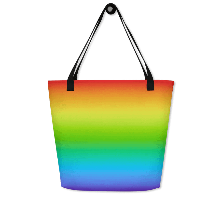 Rainbow Large Tote Bag with Pocket product image (5)