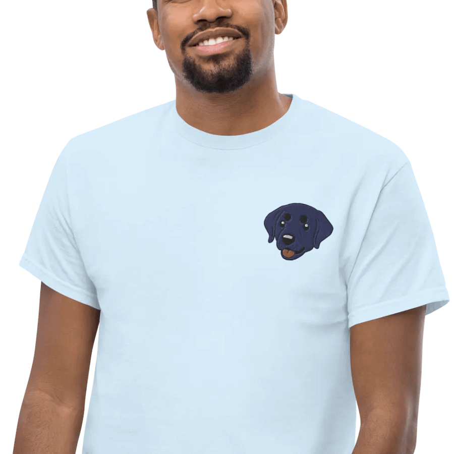Black Labrador Retriever Dog Embroidered T-Shirt product image (7)