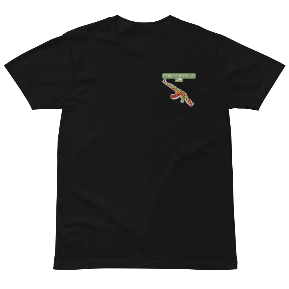 farmertrue font & AK47 Drawn T-Shirt Embroidered Unisex product image (2)