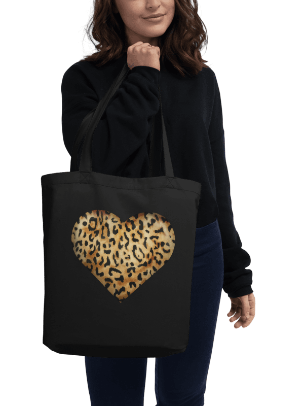 Leopard Skin Heart in Orange Gold - Tote Bag product image (1)