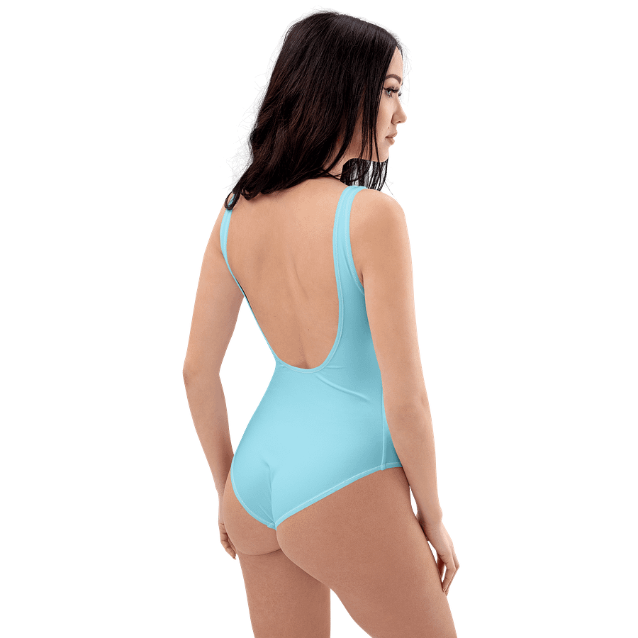 Salt Lake City Ice Blue Solid Color Retro Inspired Women's One Piece Swimsuit product image (8)