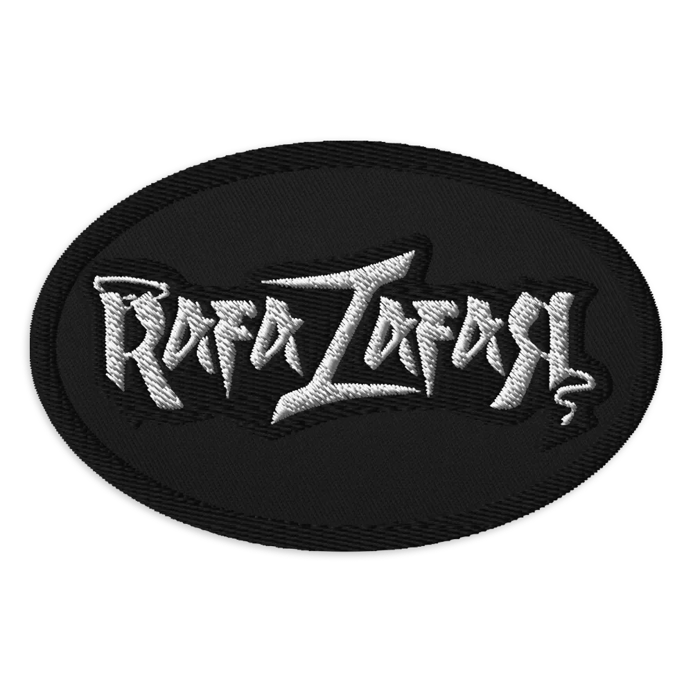 RafaZafar Logotext Embroidered Patch (oval) product image (1)