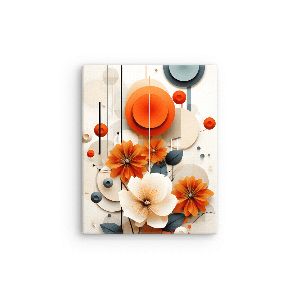 Abstract Geometric Floral Design Canvas product image (3)