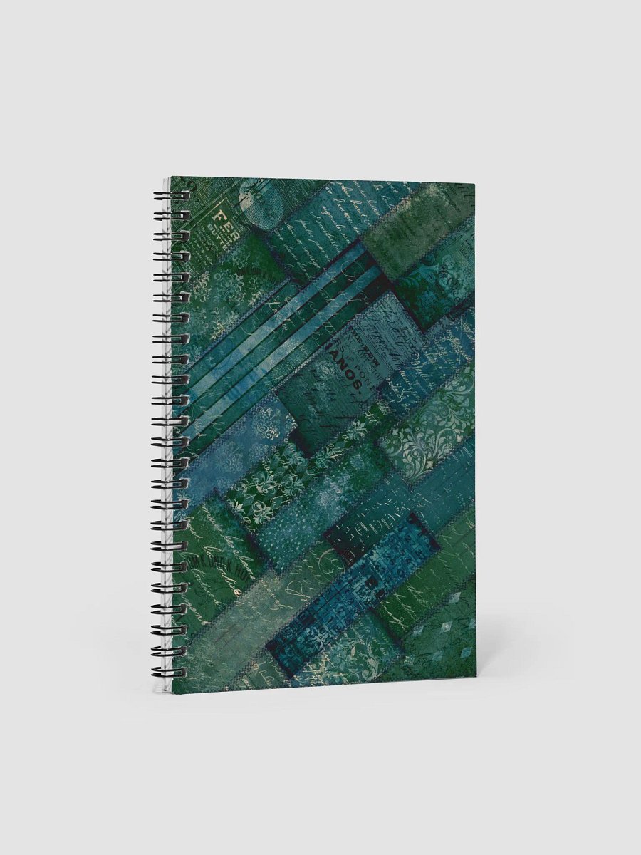 Vintage Deep Green Blue Script Notebook product image (3)