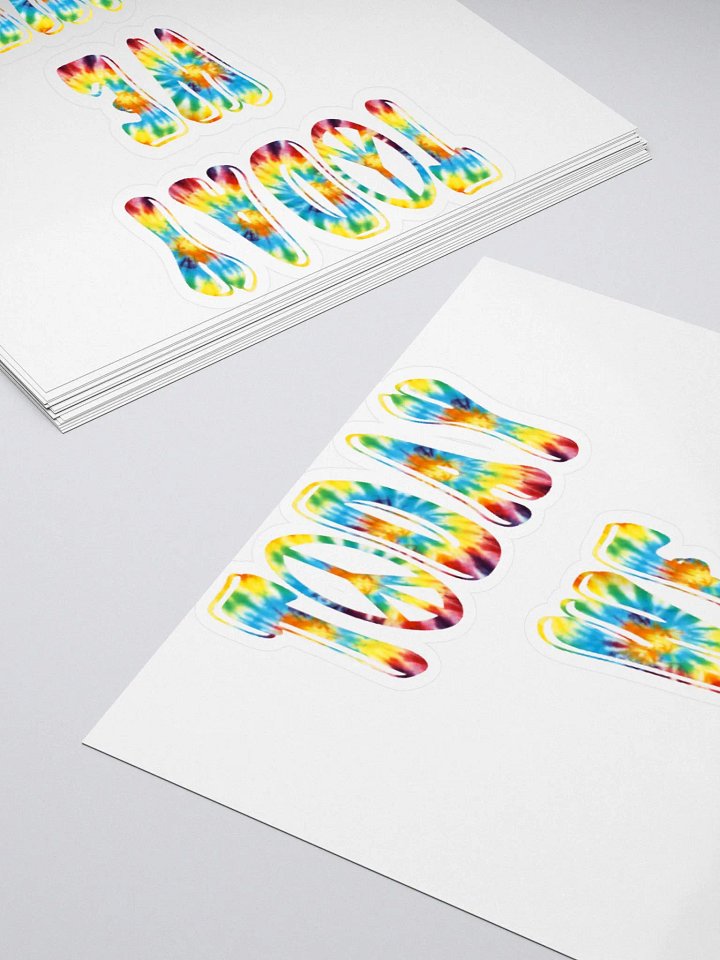 Tie-dye symbol peace & love sticker product image (2)