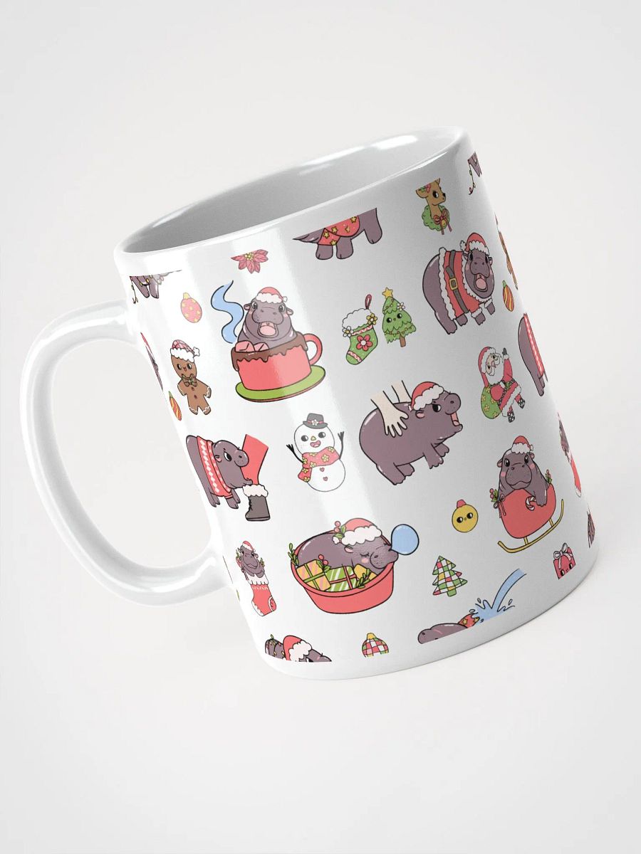 MOODENG'S CHRISTMAS WHITE GLOSSY MUG! product image (4)