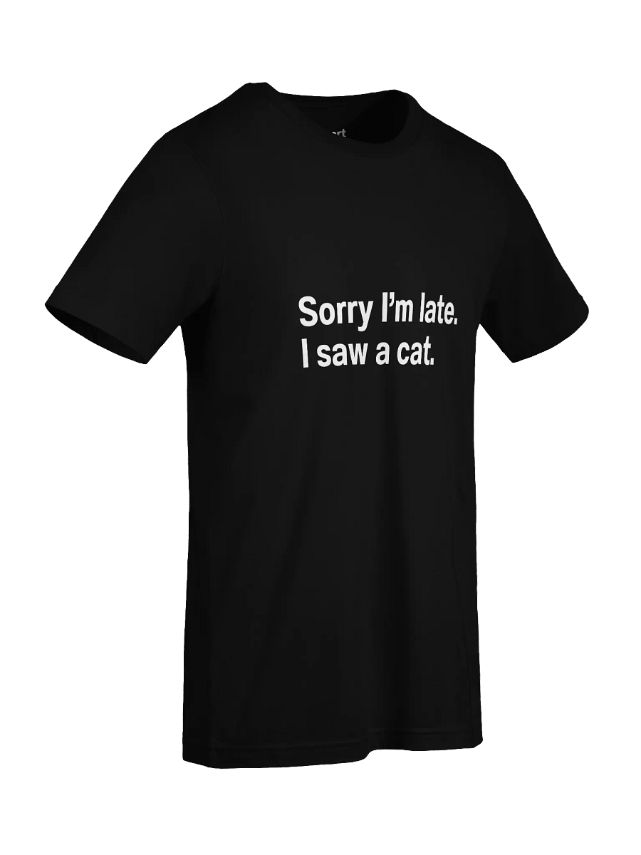 Sorry I’m late. I saw a cat. Unisex T-Shirt product image (91)