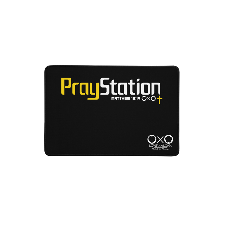 LXA PrayStation Desk Mat - Black | Love X Aloha - Faith Collection | Premium Christian Merch product image (1)
