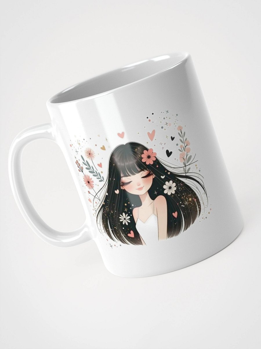 Charming Floral Girl Mug - Whimsical Aesthetic product image (8)