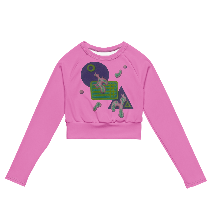 Shape Shenanigans Pink Long Sleeve Crop Top product image (1)