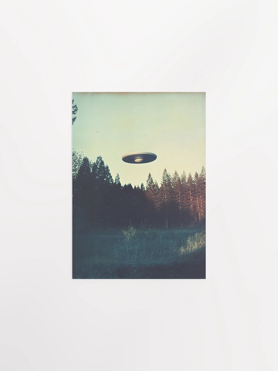 The Truth is Out There / The X-Files photo of UFO 60s — sci-fi poster, movie art, I want to believe poster, space print, aliens wall decor product image (1)