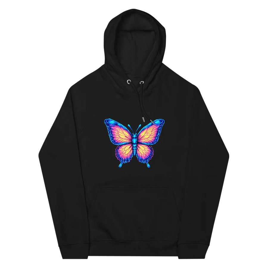 [Astral Butterfly] Unisex Eco Raglan Hoodie product image (4)