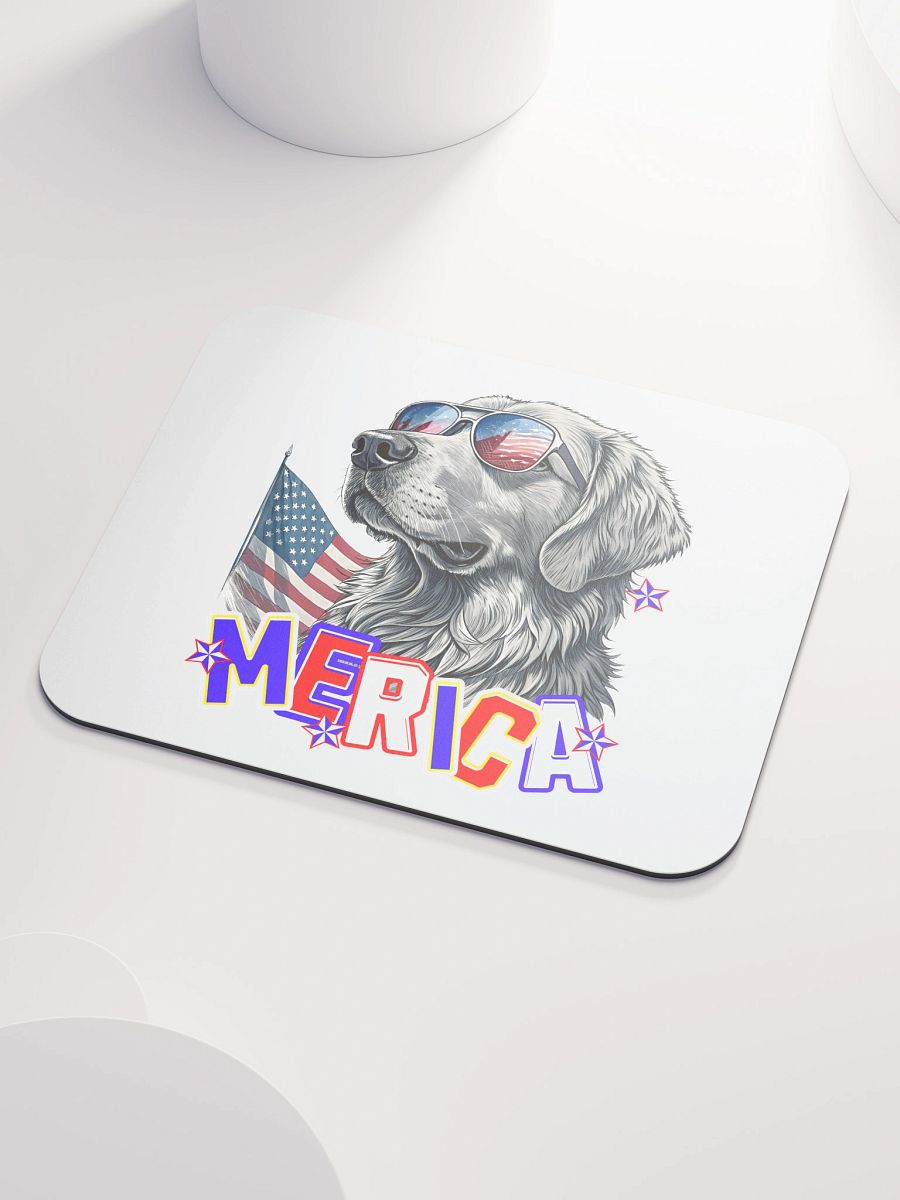 Merica Golden Retriever Patriotic Pup Mouse Pad product image (3)
