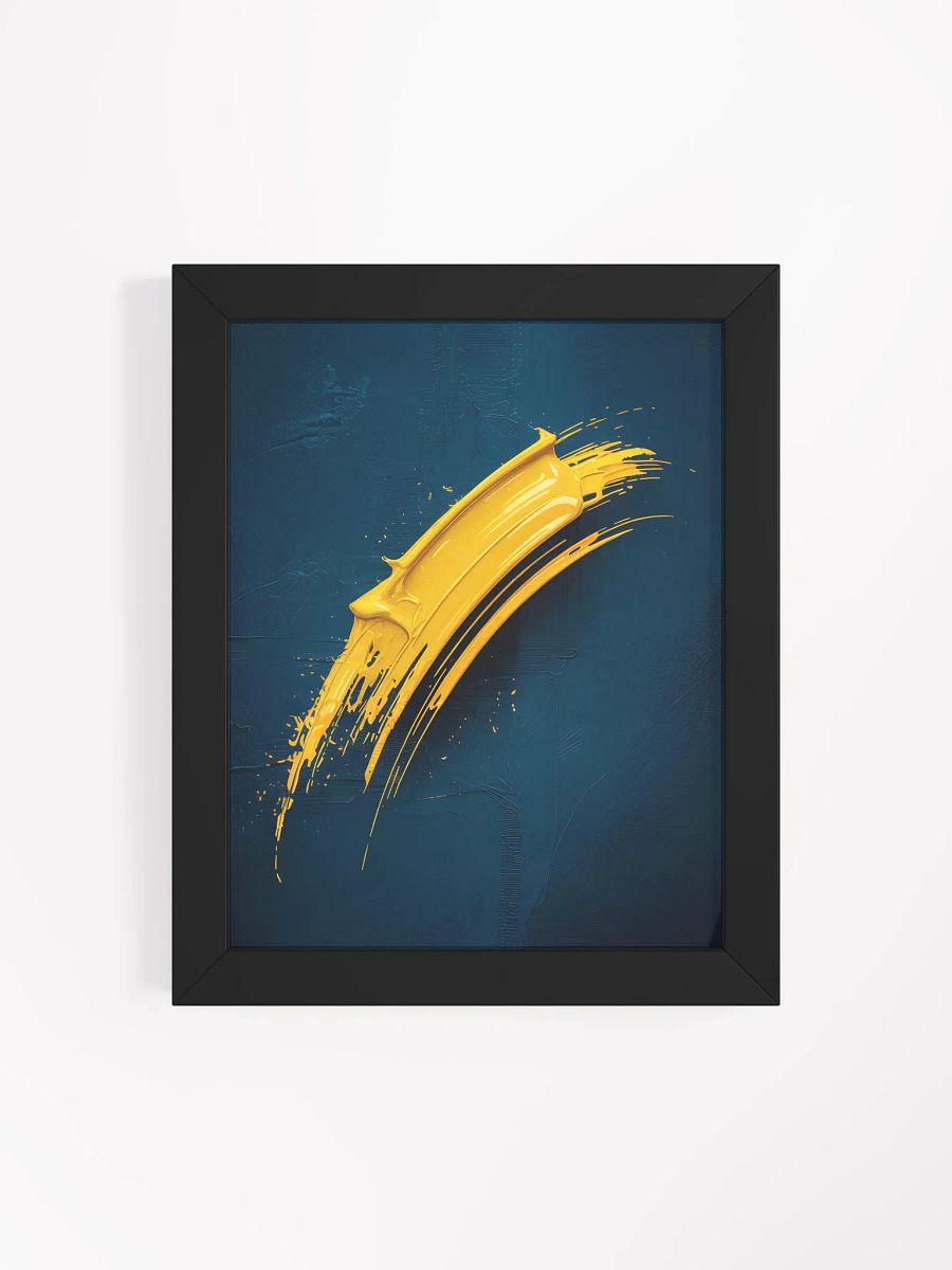 Golden Stroke Framed Print | Abstract Expressionist Wall Art product image (4)