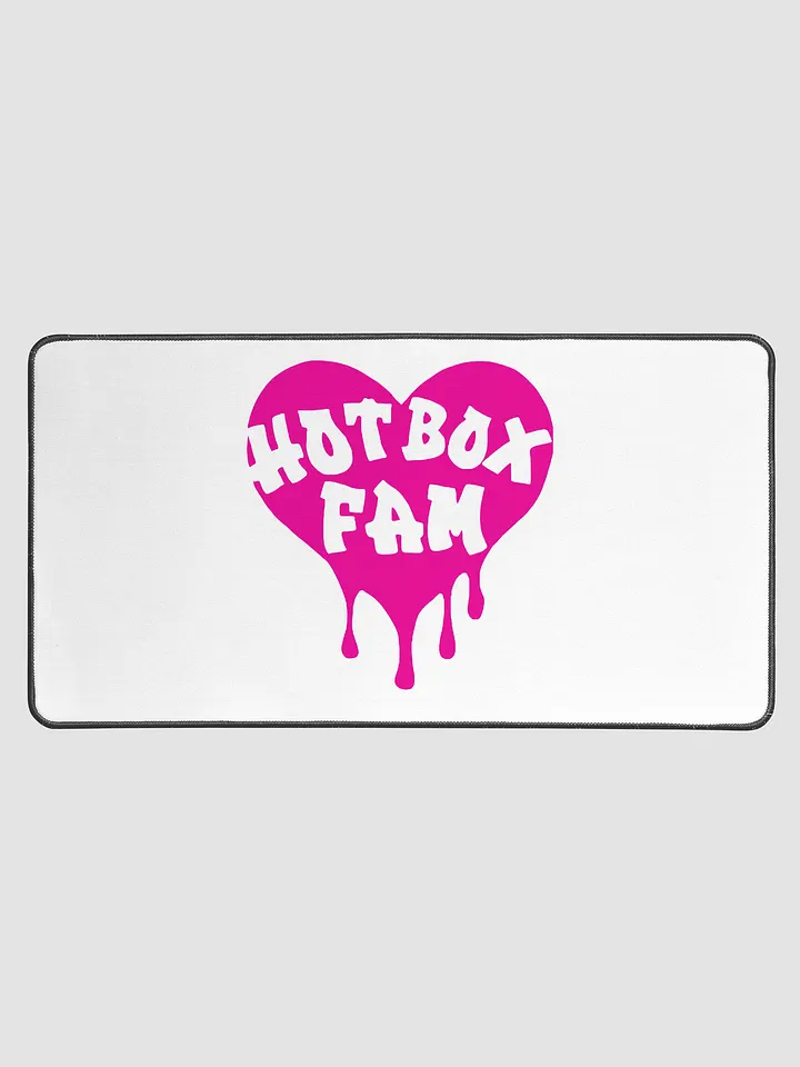 HOT BOX FAM HOT PINK TRANSPARENT LOGO ON DESK MAT product image (1)