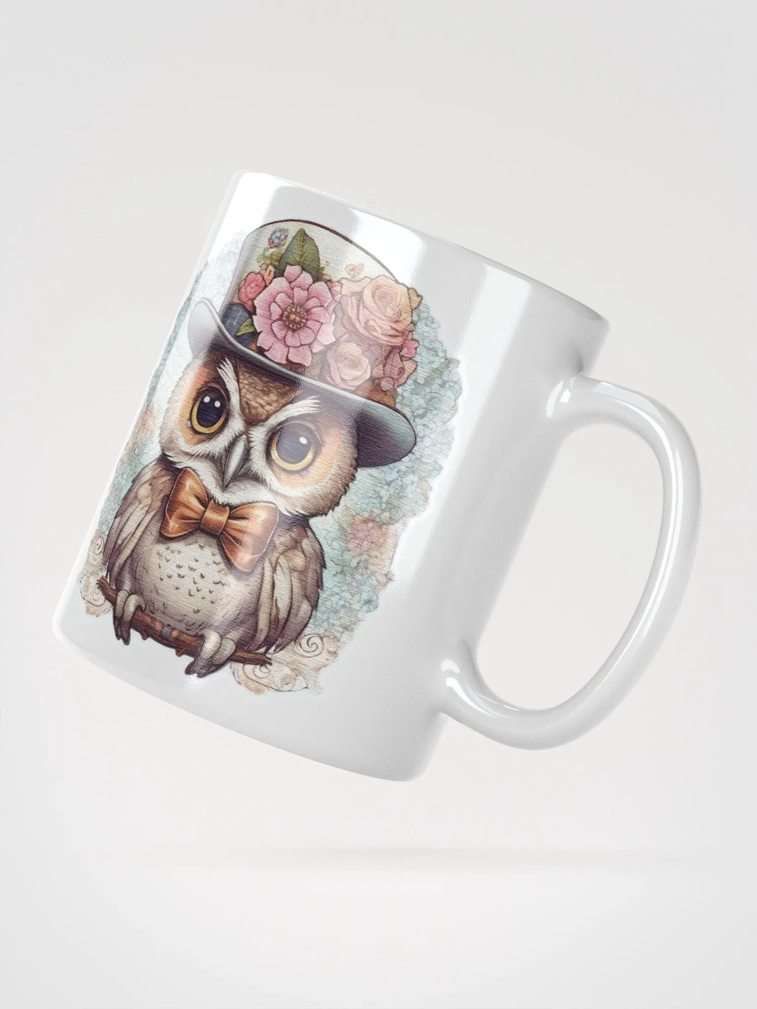 owl wearing a hat and a bow tie Mug product image (2)