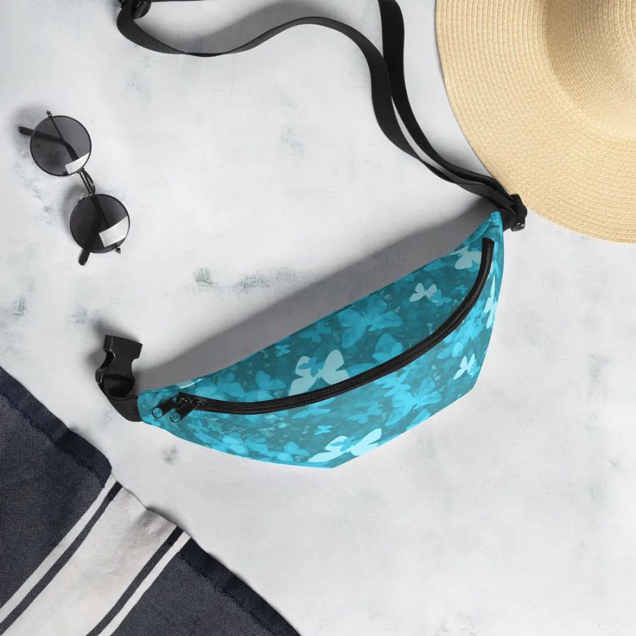 butterflies in the blue fanny pack product image (3)