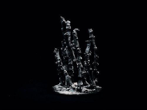 Huddled, Frozen, Gone.

A  c̶o̶r̶p̶s̶e̶ copse of birch trees, made from rotten branches outside of my school that I've been s...